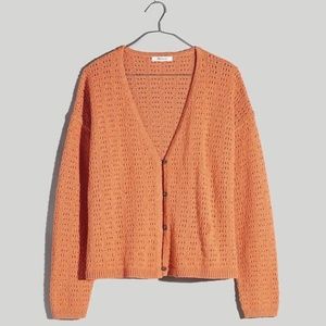 Madewell Orange Women's Cardigan Sweater